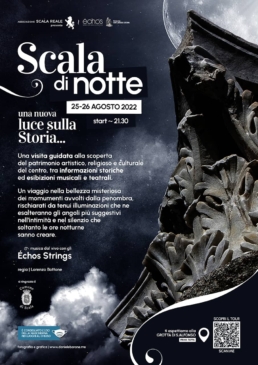 grafica, eventi, poster, manifesto, arte, cultura, teatro, scala di notte, costiera amalfitana, daniele barone
