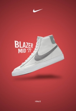 grafica pubblicitaria, poster, manifesto, nike, sport, abbigliamento sportivo, daniele barone