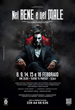 grafica, eventi, poster, manifesto, locandina, commedia teatrale, spettacolo teatrale, teatro, costiera amalfitana, daniele barone